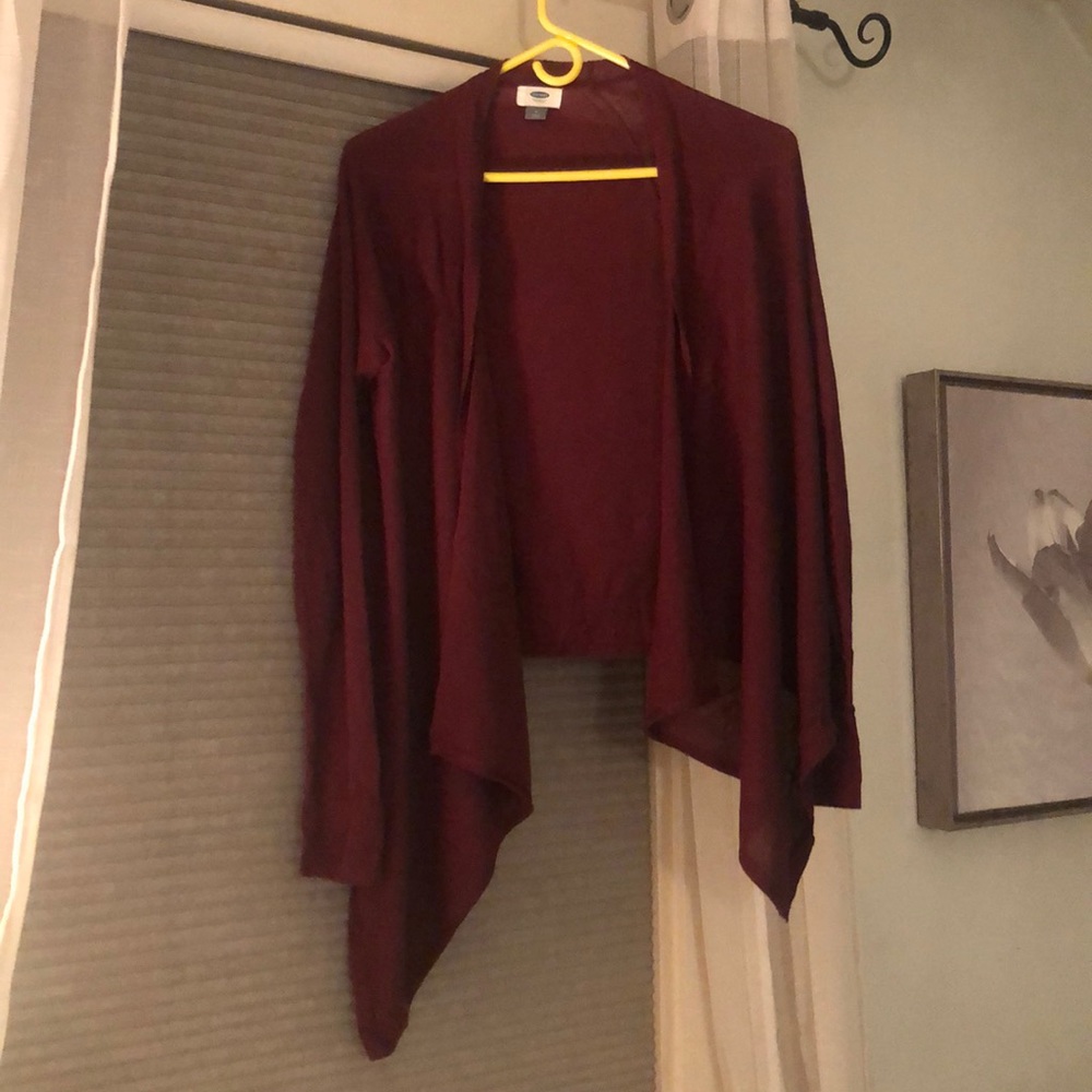 Cranberry Colored Cardigan!